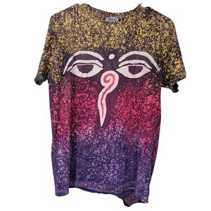 MEXICALI BLUES OF MAINE Graphic Art Ink Printed Statement Tee 100% Cotton Large